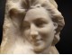 Carrara marble bust sculpture ancient vestal woman F.Jovino Italy twentieth