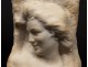 Carrara marble bust sculpture ancient vestal woman F.Jovino Italy twentieth