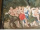 Gouache mythological satyr Pan Bacchanalia Bacchus ancient women eighteenth