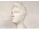 Plaster bust sculpture woman noble aristocrat eighteenth century