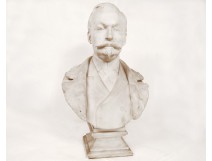 Carrara marble sculpture large bust notable Levarest Napoleon III nineteenth