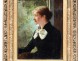 HST impressionist painting portrait young elegant woman H.Leroy nineteenth