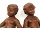 Sculptures pair cherubs putti cherubs carved pine wood eighteenth century