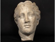 Plaster sculpture head girl goddess Venus Aphrodite apply nineteenth