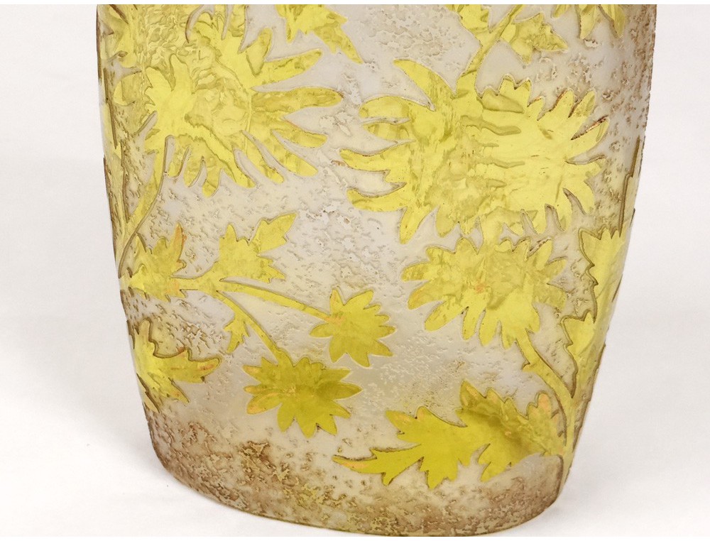 Legras - Vase Tors En Verre Emaillé Art Nouveau Montjoye