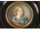 Miniature painted portrait child king Rome Napoleon II Aiglon Emperor XIX