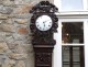 Grandfather Clock Norman Saint-Nicolas carved oak flowers birds nineteenth