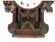 Grandfather Clock Norman Saint-Nicolas carved oak flowers birds nineteenth