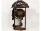 Grandfather Clock Norman Saint-Nicolas carved oak flowers birds nineteenth