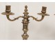 Pair candelabra candle candles Regency Louis XV bronze silver eighteenth