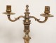 Pair candelabra candle candles Regency Louis XV bronze silver eighteenth