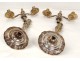 Pair candelabra candle candles Regency Louis XV bronze silver eighteenth