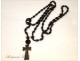 Large rosary rosary crucifix cross corozo Remember Lourdes nineteenth century