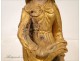 Madonna and Child sculpture in gilded wood, seventeenth
