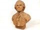 Bust sculpture terracotta poet Jacques Delille poetry book XVIII
