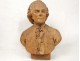Bust sculpture terracotta poet Jacques Delille poetry book XVIII