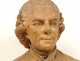 Bust sculpture terracotta poet Jacques Delille poetry book XVIII