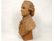 Bust sculpture terracotta poet Jacques Delille poetry book XVIII