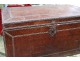 Studded leather trunk trunk trunk antique bronze phoenix seventeenth century coffer