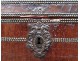 Studded leather trunk trunk trunk antique bronze phoenix seventeenth century coffer