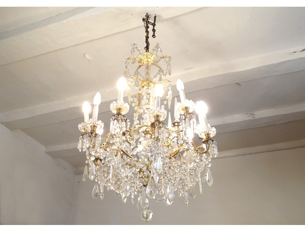 18 Lights Crystal Chandelier Pendants Garlands Napoleon Iii Nineteenth View Full Size Previous 18 Lights Crystal Chandelier