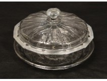 Rare fruit bowl and plate glass blown glass former eighteenth century