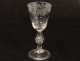 Goblet-leg blown glass flowers foliage engraved glass eighteenth