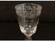 Goblet-leg blown glass flowers foliage engraved glass eighteenth