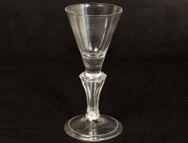 Goblet-leg blown glass antique eighteenth century