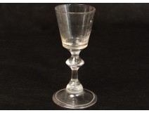 Goblet-leg blown glass antique eighteenth century