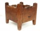 Rare white marble mortar apothecary mortar eighteenth century wooden support