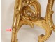 Pair consoles carved gilt Louis XV rococo marble shells eighteenth
