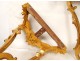 Pair consoles carved gilt Louis XV rococo marble shells eighteenth