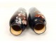 Ceramic earthenware vases pair impressionist flower nineteenth Montigny sur Loing