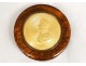 Round box miniature brass ormolu portrait King Charles X XIX France