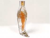 Bottle cut crystal salt crystal shoe boot nineteenth century