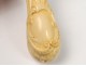 Headed umbrella carved ivory medallion flowers nineteenth century