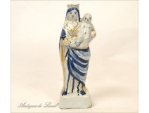 Virgin and Child in Nevers faience, eighteenth