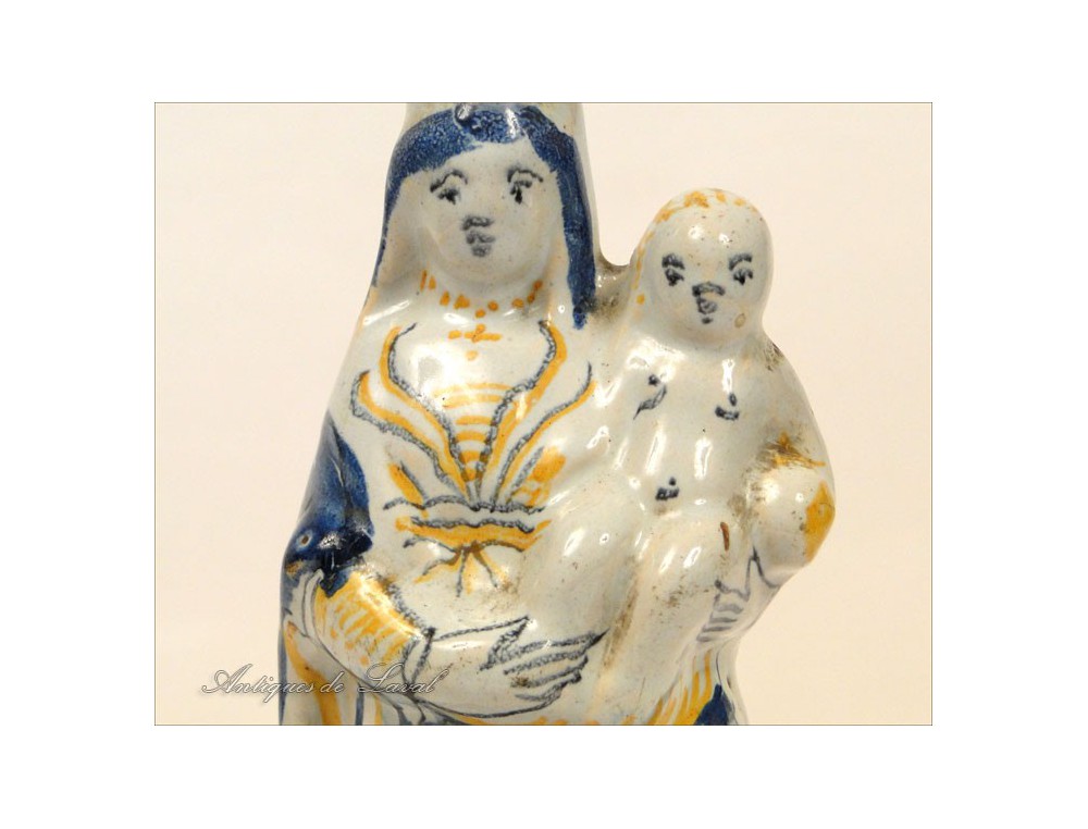 Personnage Religieux En Verre Filé De Nevers : Artisanat Français Du XVIIIème