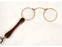 Glasses eyeglasses 18k solid gold eagle head Napoleon III nineteenth glasses