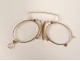 Pince-nez glasses eyeglass solid 18k gold eagle head nineteenth century