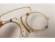 Pince-nez glasses eyeglass solid 18k gold eagle head nineteenth century