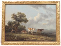 HST table landscape grazing herd cows Shepherd School French eighteenth