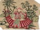 Tapestry dots lining Louis XV chair XXth Chinese birds