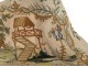 Tapestry dots trim chair stool shack vases landscape twentieth