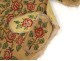 Tapestry dots lining Louis XVI chair seat pink flower twentieth