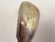 Covered spoon fork sterling silver monogram 166gr nineteenth Vieillard