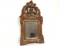 Mirror glass Regency Provencal flowers carved gilt mirror eighteenth