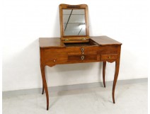 Dressing rustic Louis XV writing desk cherry desk ice eighteenth mirror
