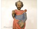 St. Paul statue in polychrome wood, 17th